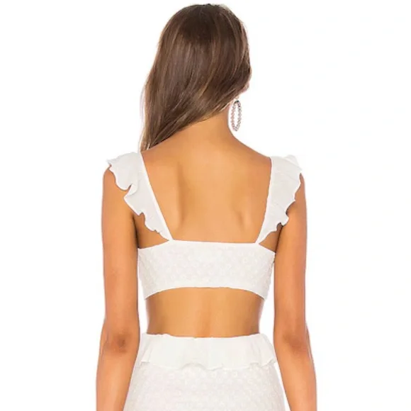 Lovers + Friends Lang Cropped Top in White - Picture 2 of 9